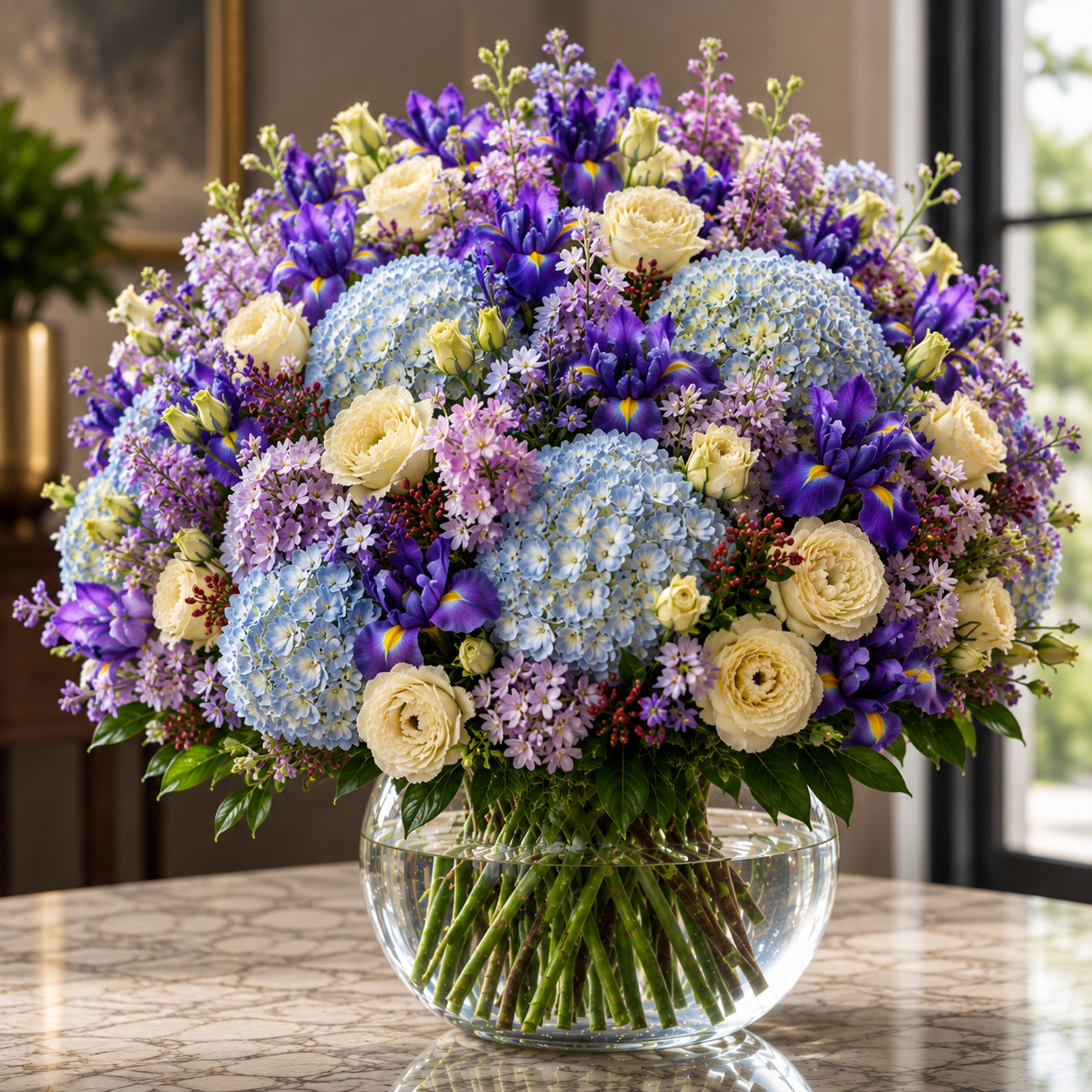 English Wild Flower Bowl – West Hollywood Florist, West Hollywood CA