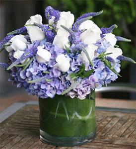 Whites on Blues – West Hollywood Florist, West Hollywood CA