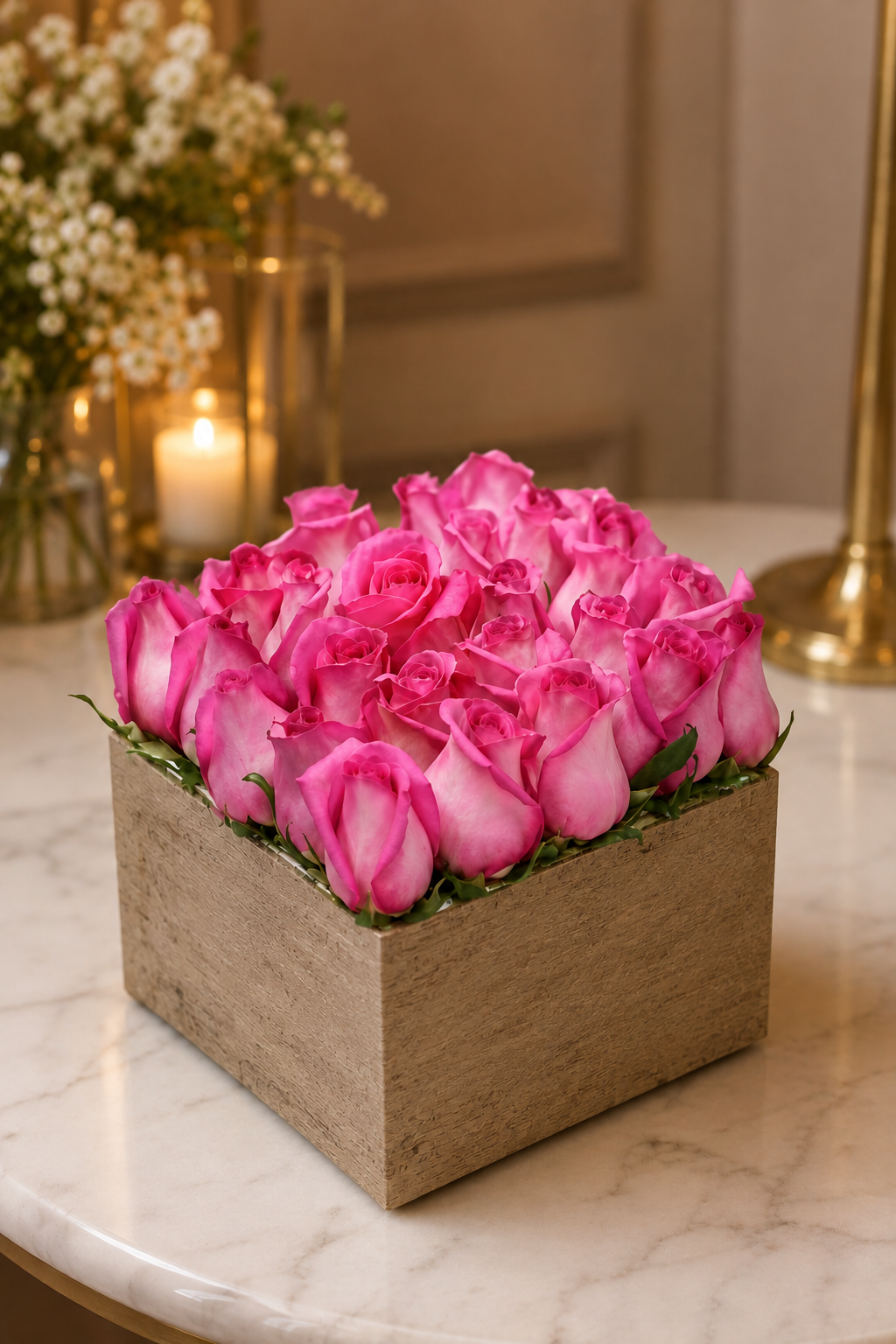 Box of Pink Roses – West Hollywood Florist, West Hollywood CA