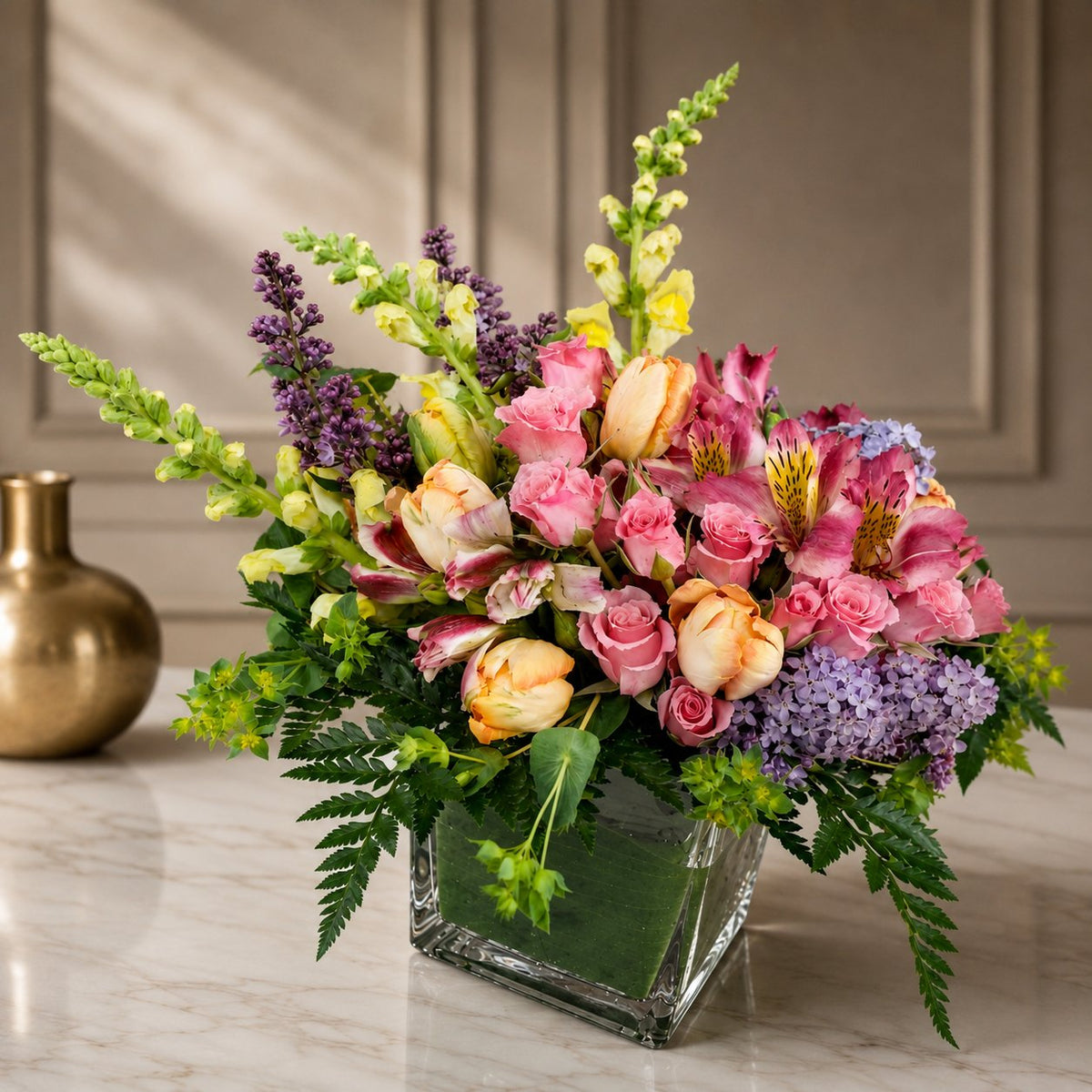 Sophisticated Cube of Flowers – West Hollywood Florist, West Hollywood CA