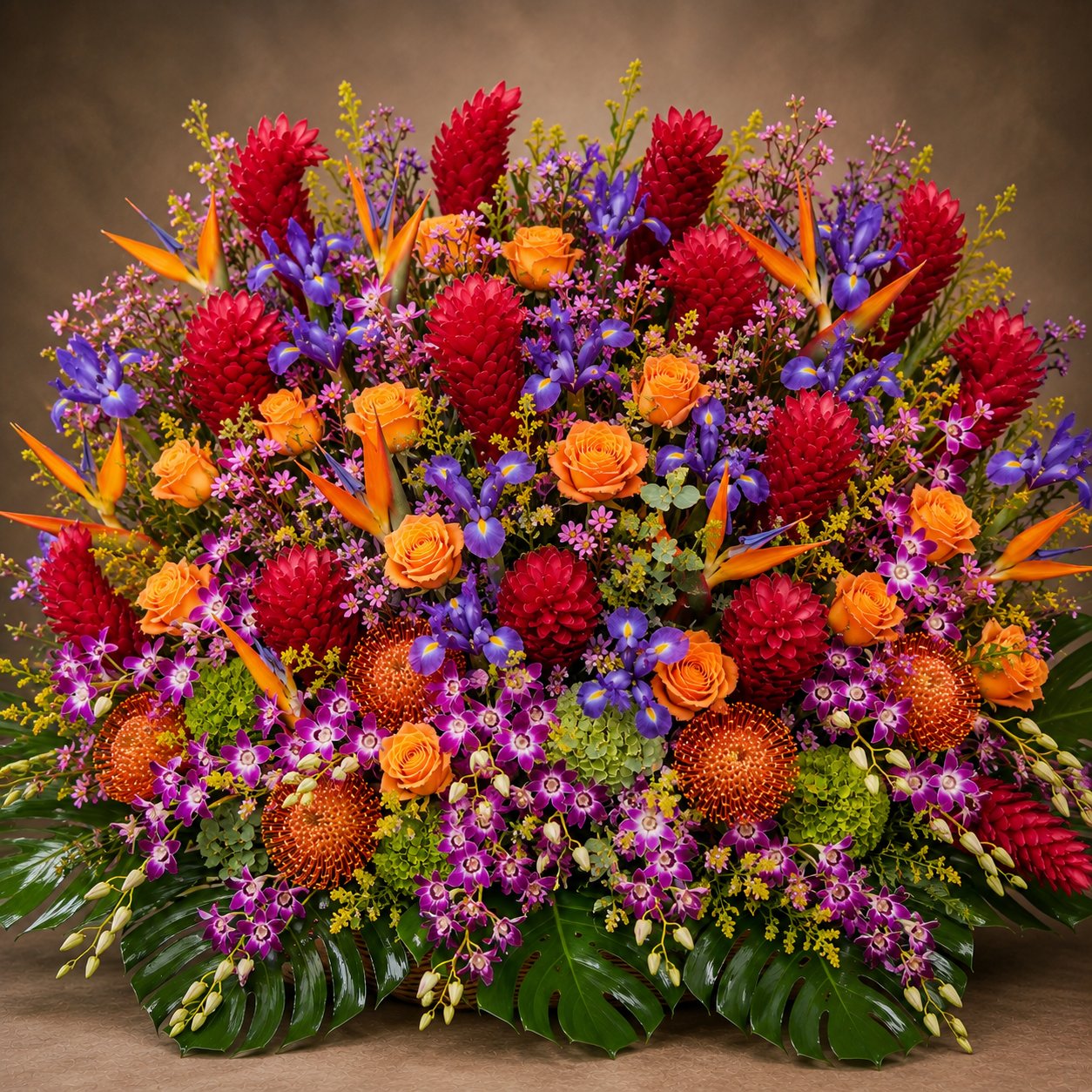 California Tropical Sunset Arrangement – West Hollywood Florist, West Hollywood CA