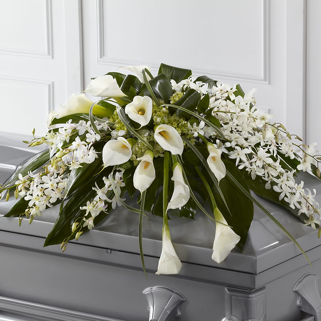 Angel Wings Casket Spray – West Hollywood Florist, West Hollywood CA
