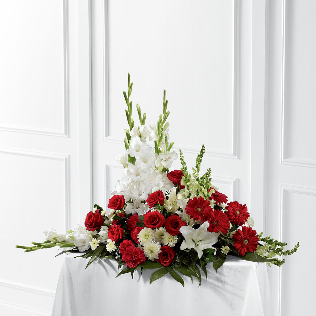 Crimson & White Arrangement – West Hollywood Florist, West Hollywood CA