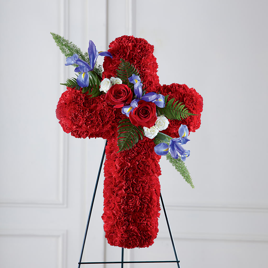 Faithful Hero Floral Cross – West Hollywood Florist, West Hollywood CA