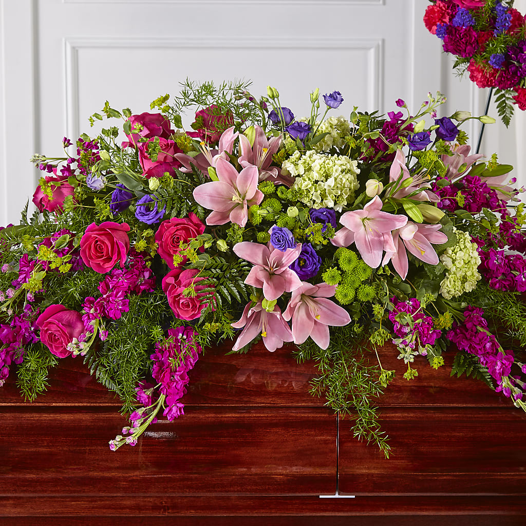 Radiant Tribute Casket Spray – West Hollywood Florist, West Hollywood CA