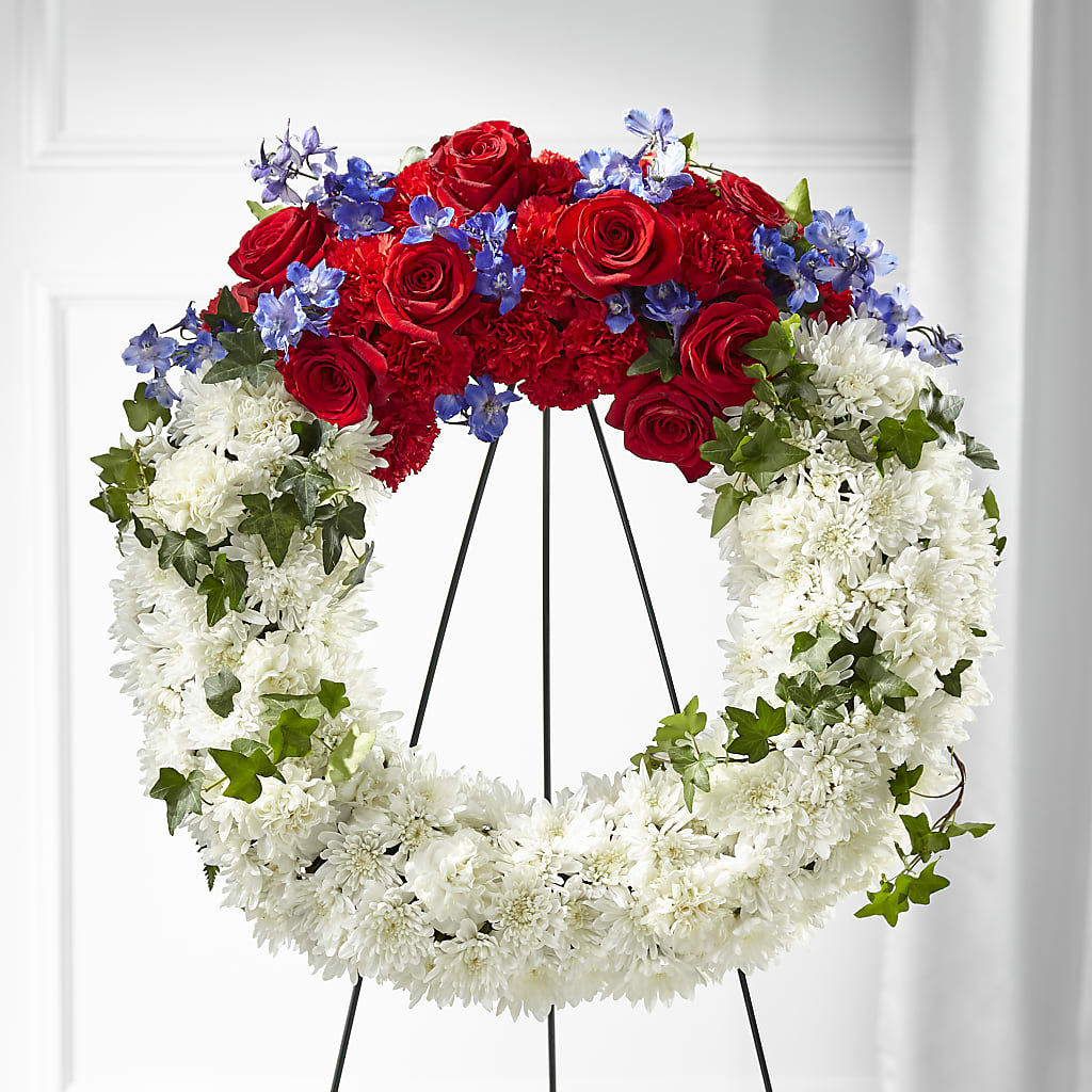 Patriotic Passion Wreath – West Hollywood Florist, West Hollywood CA