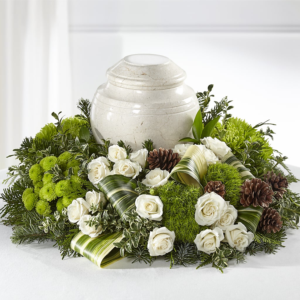 Precious Evergreen Cremation Adornment – West Hollywood Florist, West Hollywood CA
