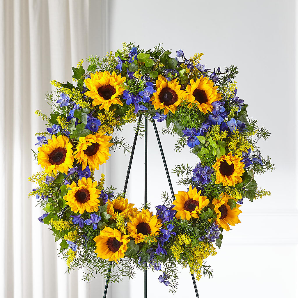 Bright Rays Wreath – West Hollywood Florist, West Hollywood CA