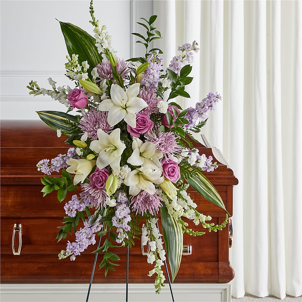 Grateful Hearts Standing Spray – West Hollywood Florist, West Hollywood CA