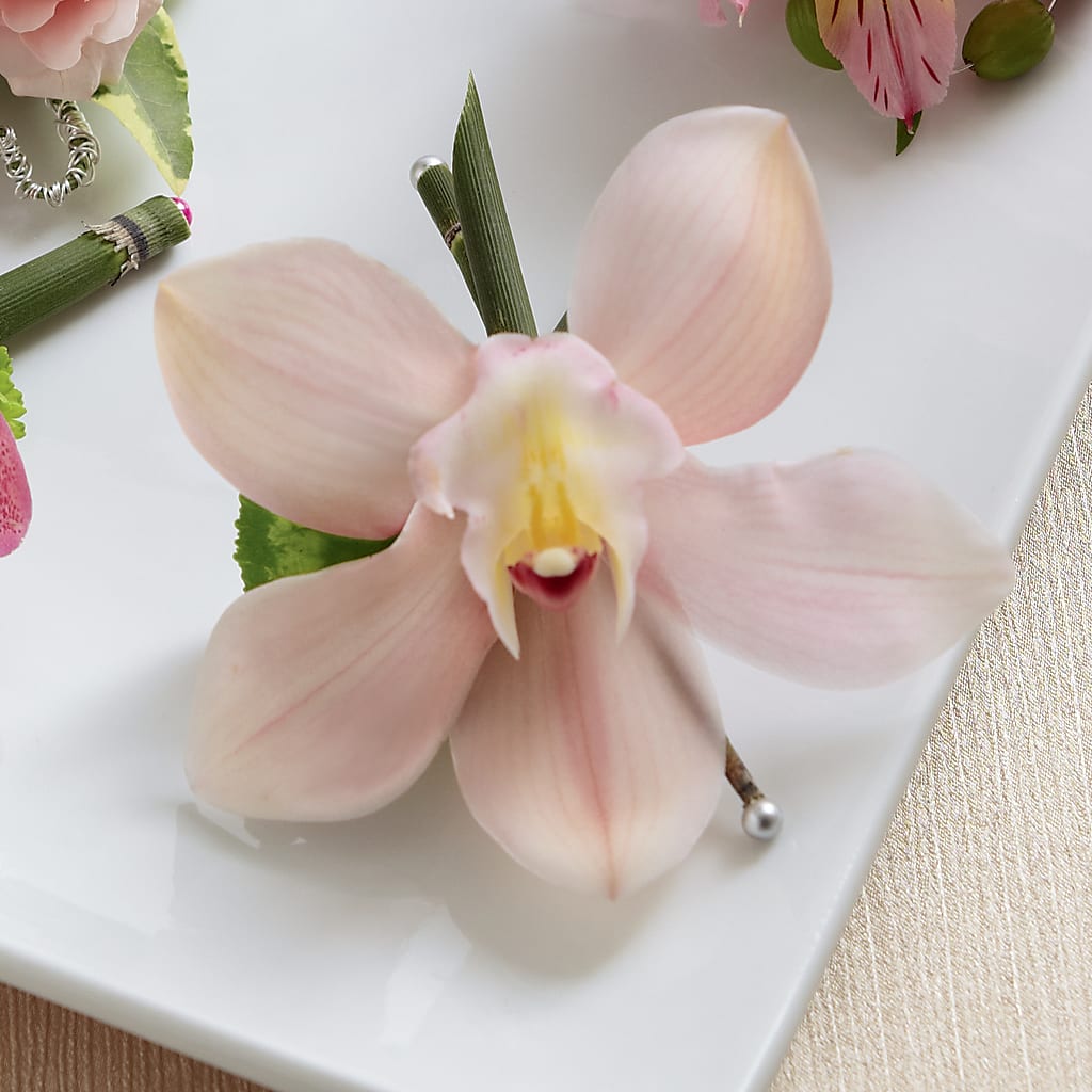Pink Cymbidium Boutonniere – West Hollywood Florist, West Hollywood CA