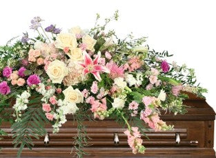 Cascading Calm Casket Spray – West Hollywood Florist, West Hollywood CA