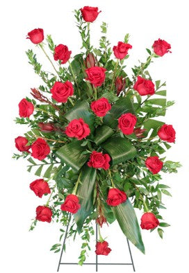 Crimson Departure Standing Spray – West Hollywood Florist, West Hollywood CA