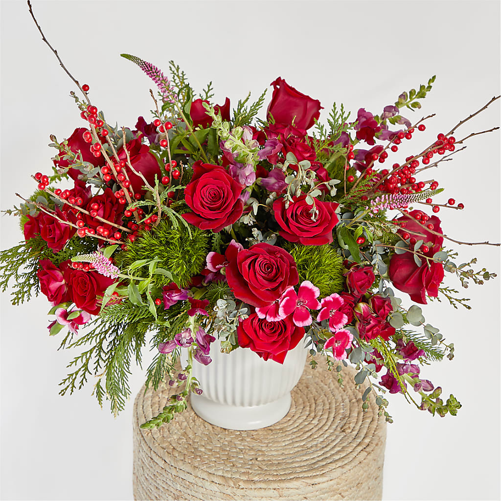 Big Red Bow Bouquet –  West Hollywood Florist, West Hollywood CA