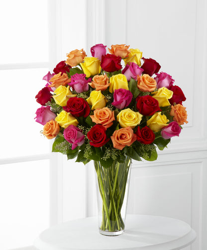 Bright Spark Rose Bouquet