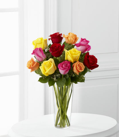 Bright Spark Rose Bouquet