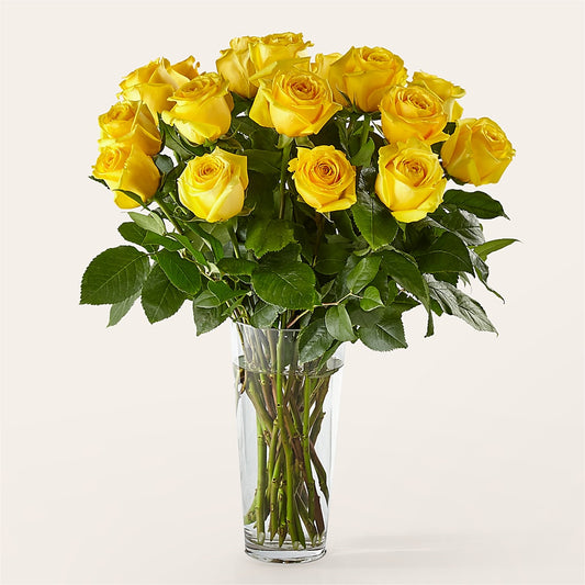 Long Stem Yellow Rose Bouquet –  West Hollywood Florist, West Hollywood CA