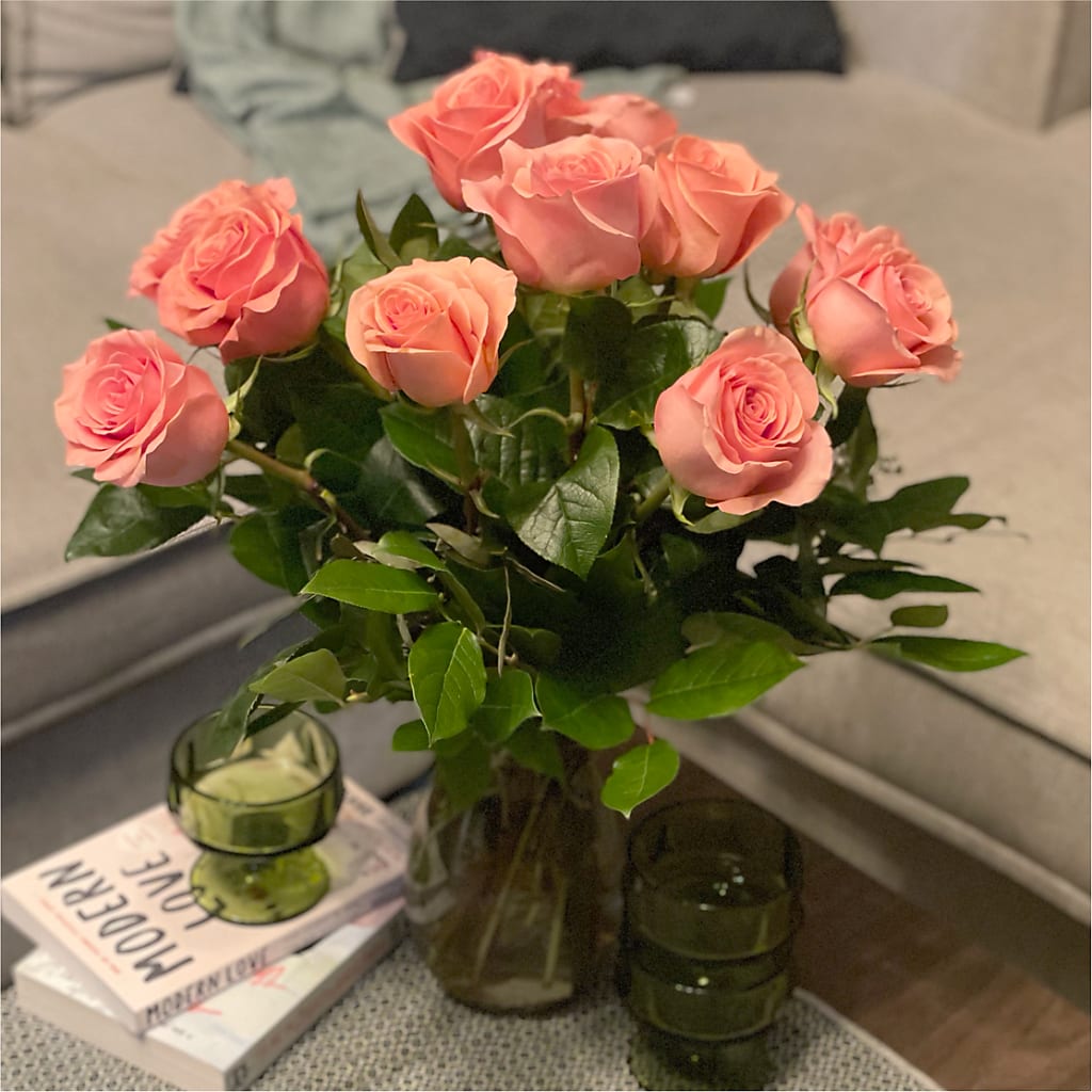 Long Stem Pink Rose Bouquet –  West Hollywood Florist, West Hollywood CA