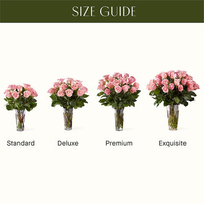 Long Stem Pink Rose Bouquet –  West Hollywood Florist, West Hollywood CA