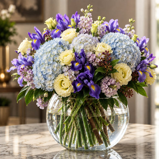 English Wild Flower Bowl –  West Hollywood Florist, West Hollywood CA