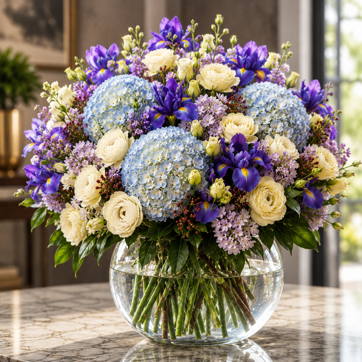 English Wild Flower Bowl –  West Hollywood Florist, West Hollywood CA