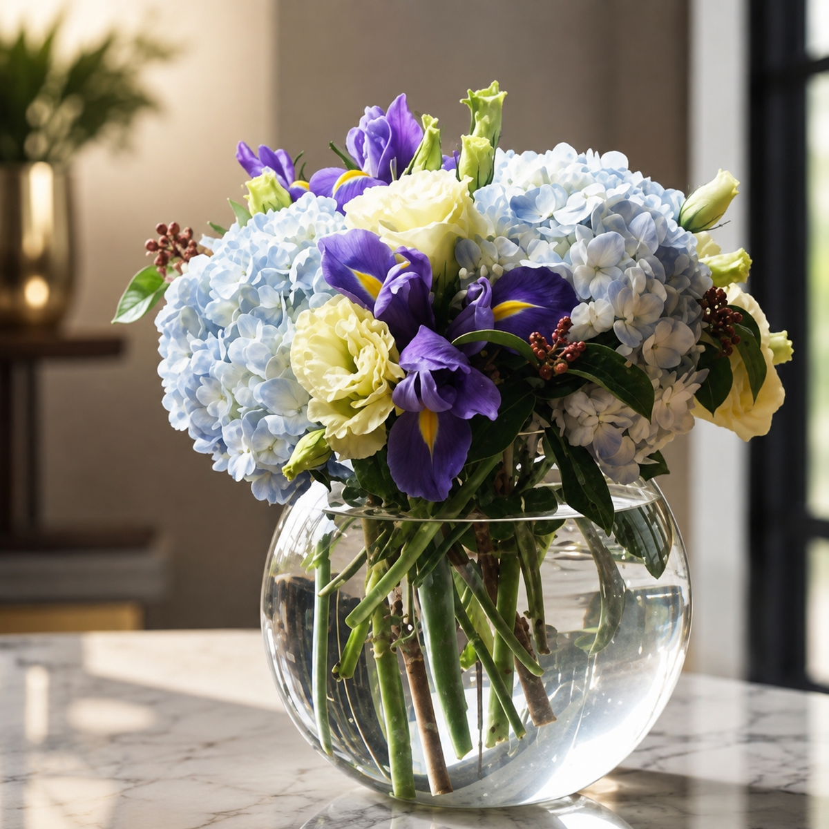 English Wild Flower Bowl –  West Hollywood Florist, West Hollywood CA