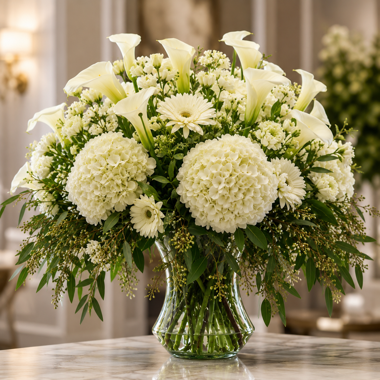 White Ivory Garden –  West Hollywood Florist, West Hollywood CA