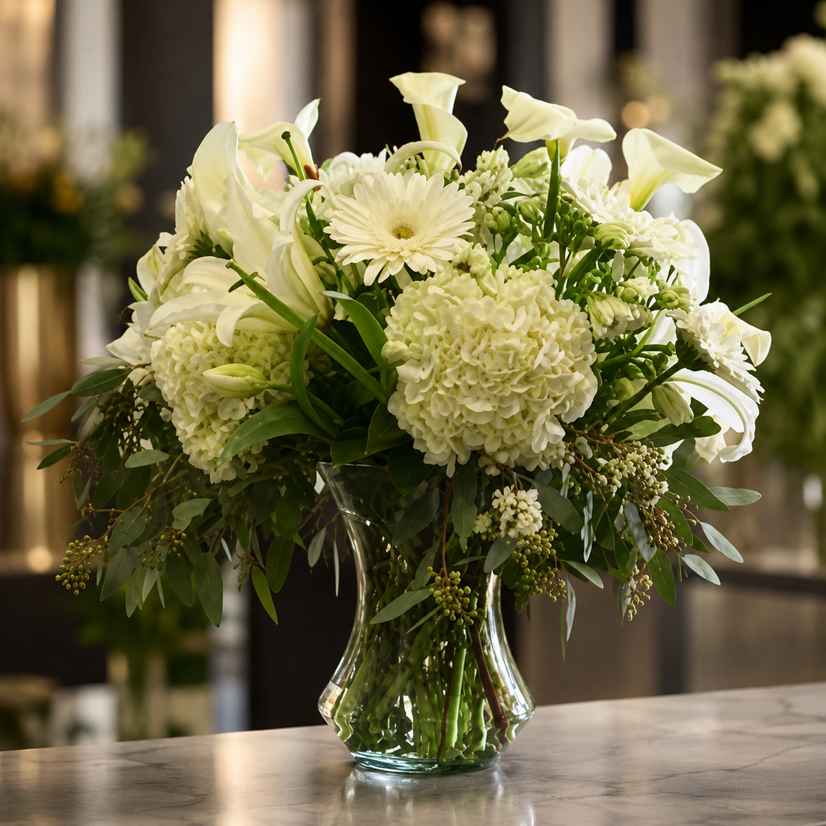 White Ivory Garden –  West Hollywood Florist, West Hollywood CA