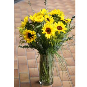 LA115 Sunflower Garden Vase –  West Hollywood Florist, West Hollywood CA