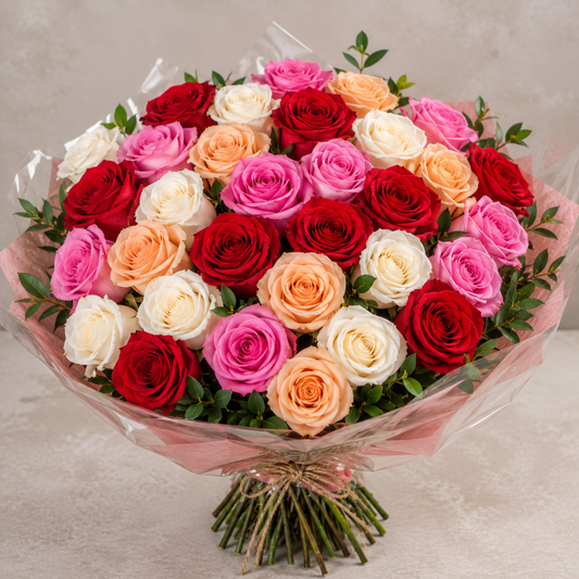 25 ROSES Hand Tied Bouquet –  West Hollywood Florist, West Hollywood CA