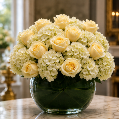 Classic White Flower Arrangement –  West Hollywood Florist, West Hollywood CA