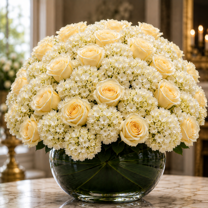 Classic White Flower Arrangement –  West Hollywood Florist, West Hollywood CA