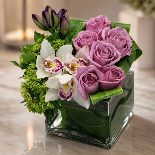 Modern Floral Cube –  West Hollywood Florist, West Hollywood CA