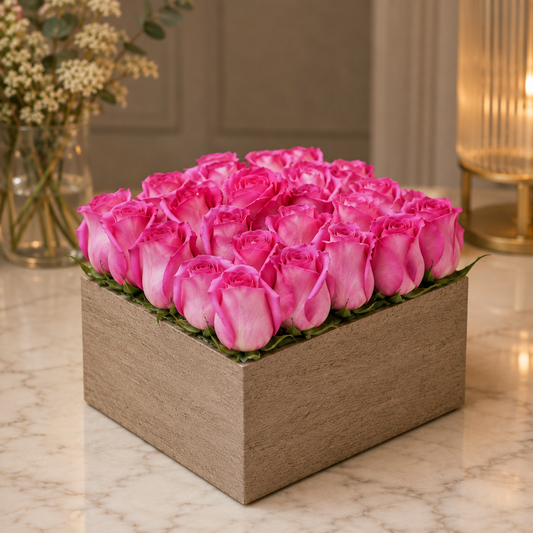 Box of Pink Roses –  West Hollywood Florist, West Hollywood CA