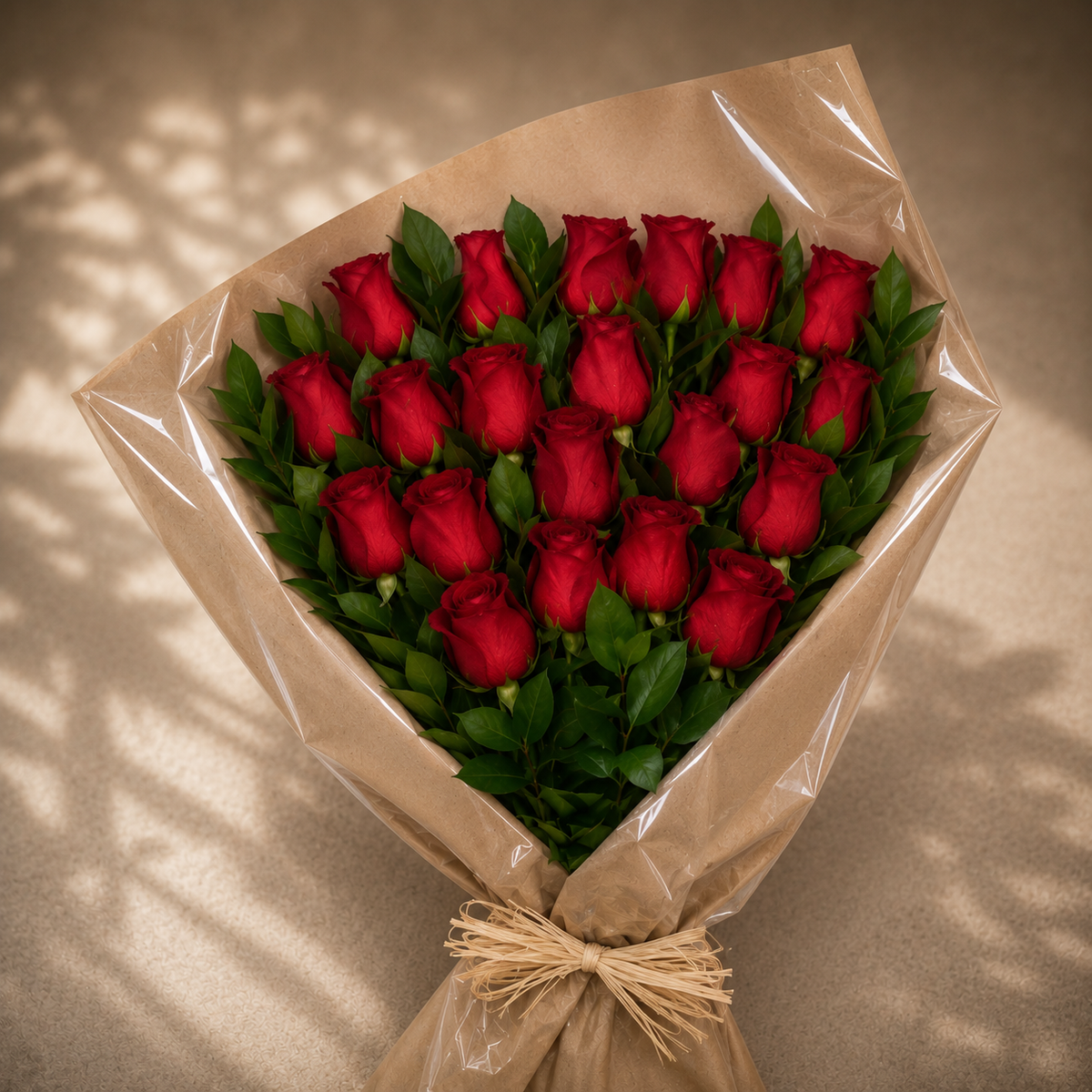 Brown Paper Red Rose Bouquet  –  West Hollywood Florist, West Hollywood CA