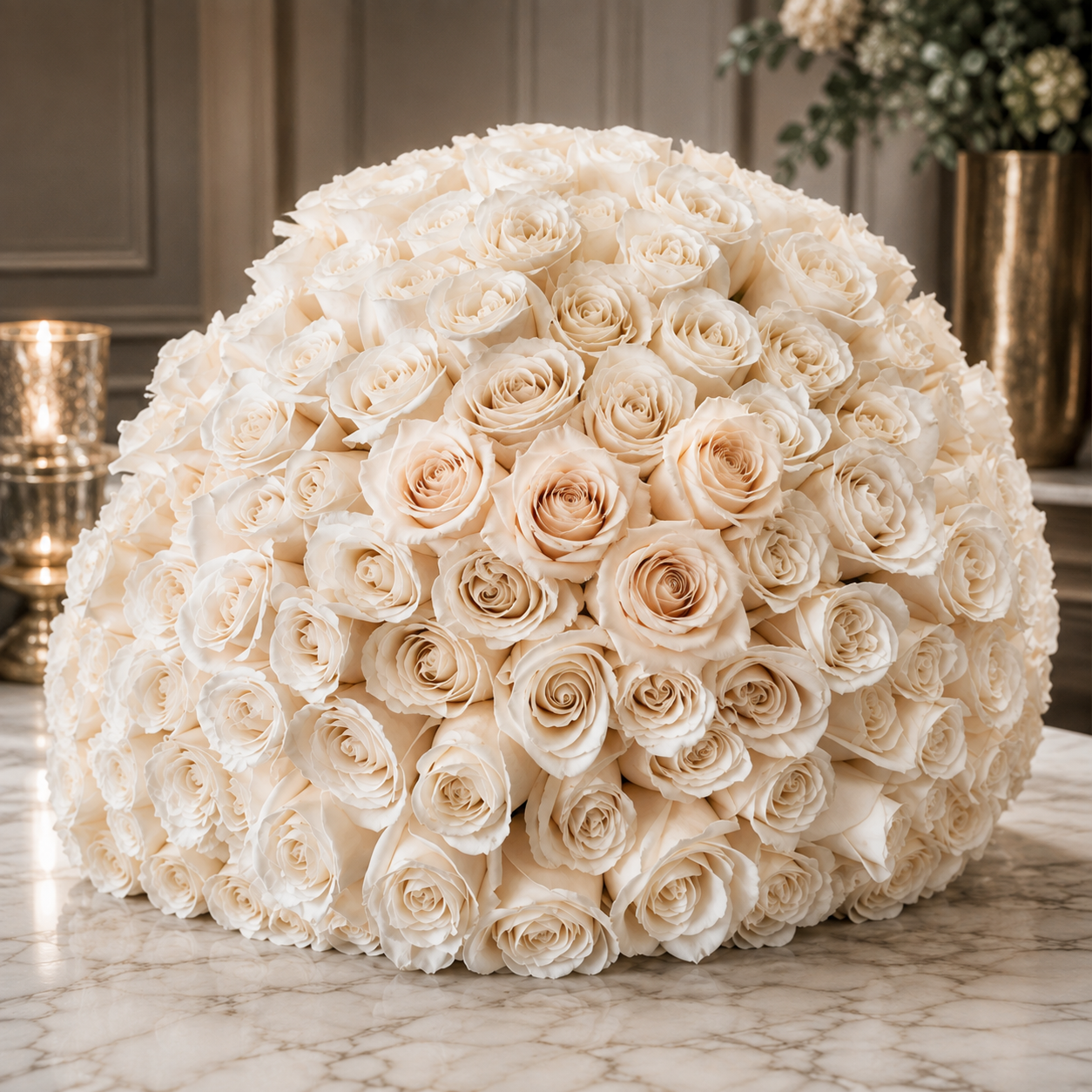 100 Roses Hand Tied Bouquet –  West Hollywood Florist, West Hollywood CA