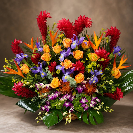 California Tropical Sunset Arrangement –  West Hollywood Florist, West Hollywood CA