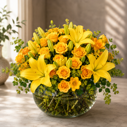 Sparkling Yellow Arrangement –  West Hollywood Florist, West Hollywood CA