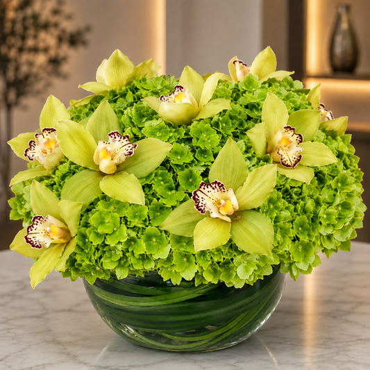 Sparkling Green Arrangement –  West Hollywood Florist, West Hollywood CA