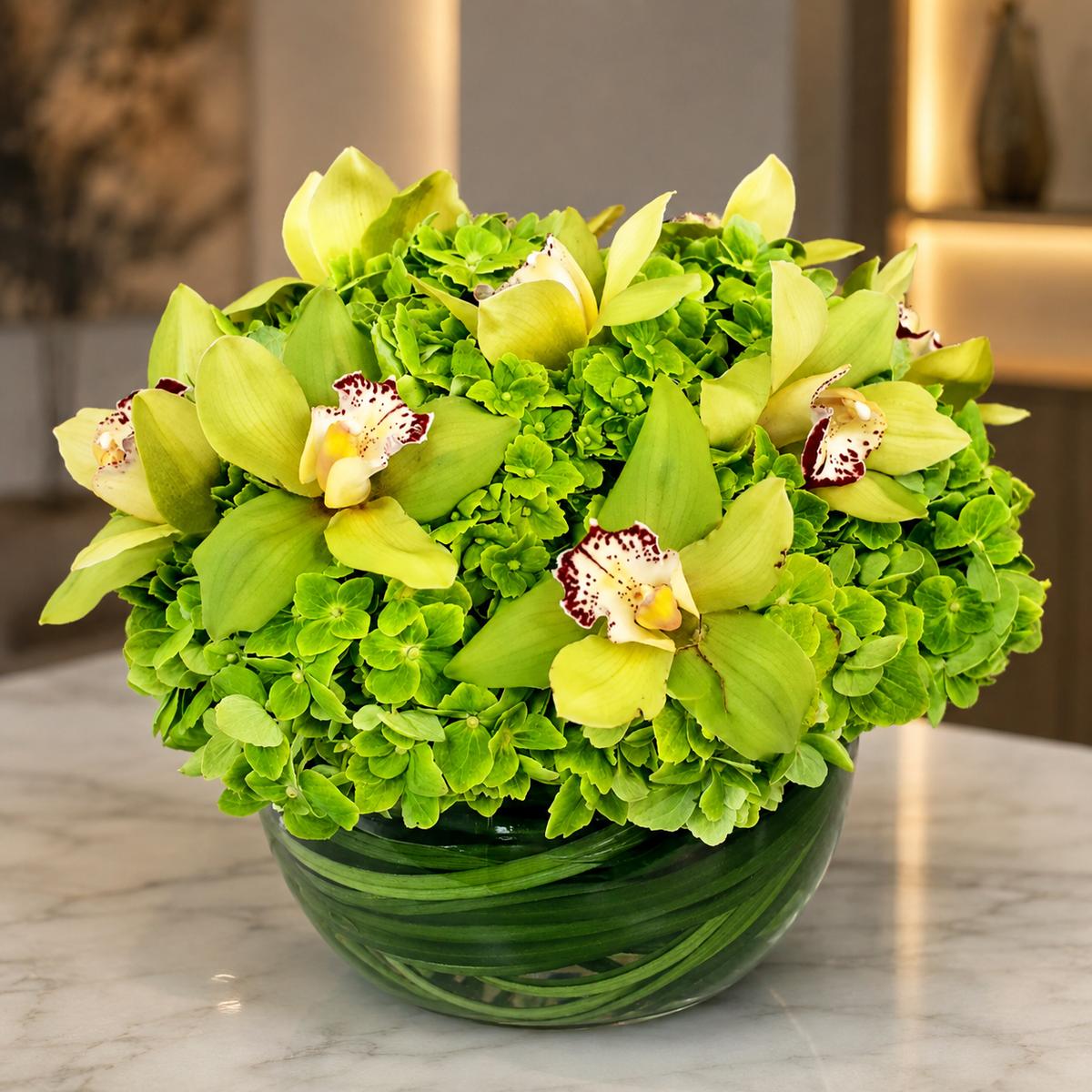 Sparkling Green Arrangement –  West Hollywood Florist, West Hollywood CA