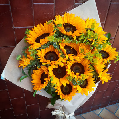 Sunflower Sunshine Brown Paper Bouquet