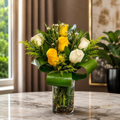 Golden Ivory Elegance –  West Hollywood Florist, West Hollywood CA