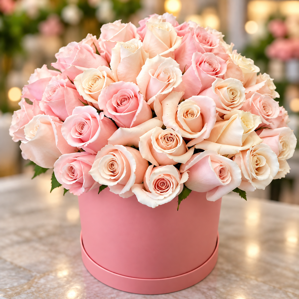 Blushing Rose Contempo –  West Hollywood Florist, West Hollywood CA