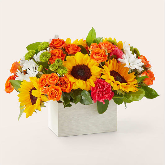 Sun-drenched Blooms Box Bouquet –  West Hollywood Florist, West Hollywood CA
