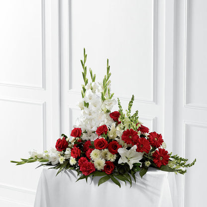 Crimson & White Arrangement –  West Hollywood Florist, West Hollywood CA
