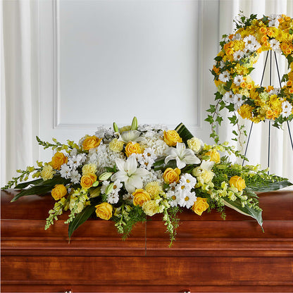 Golden Harmony Casket Spray –  West Hollywood Florist, West Hollywood CA