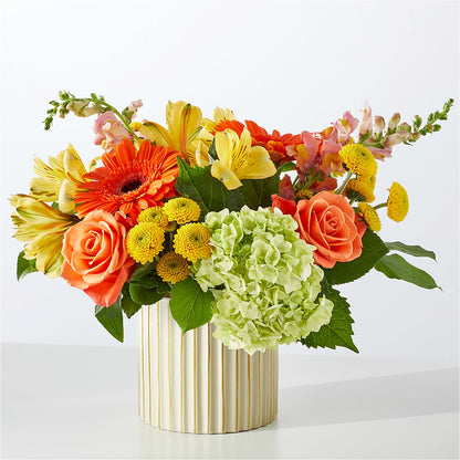 Autumn Sunshine Bouquet with Ivory Vase –  West Hollywood Florist, West Hollywood CA