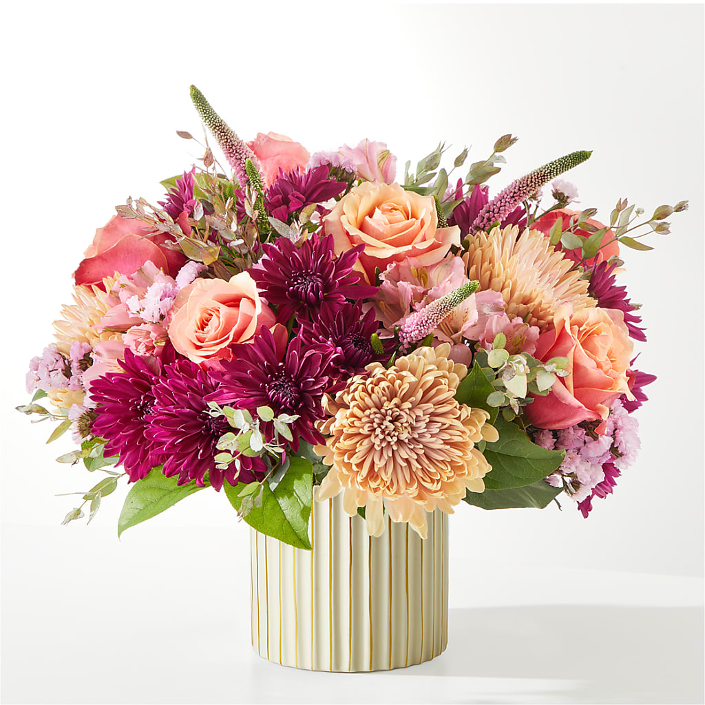 Berry Cobbler Bouquet with Ivory Vase –  West Hollywood Florist, West Hollywood CA