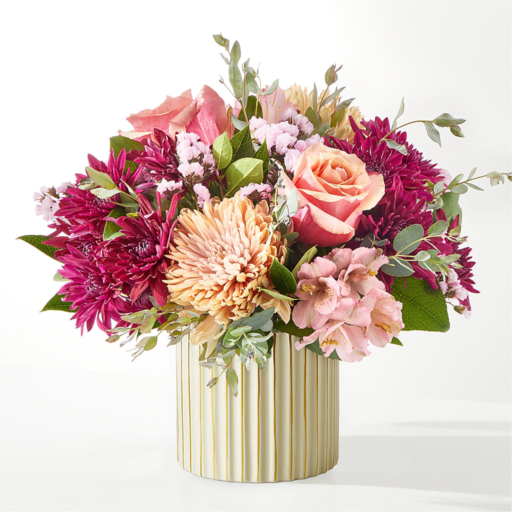 Berry Cobbler Bouquet with Ivory Vase –  West Hollywood Florist, West Hollywood CA