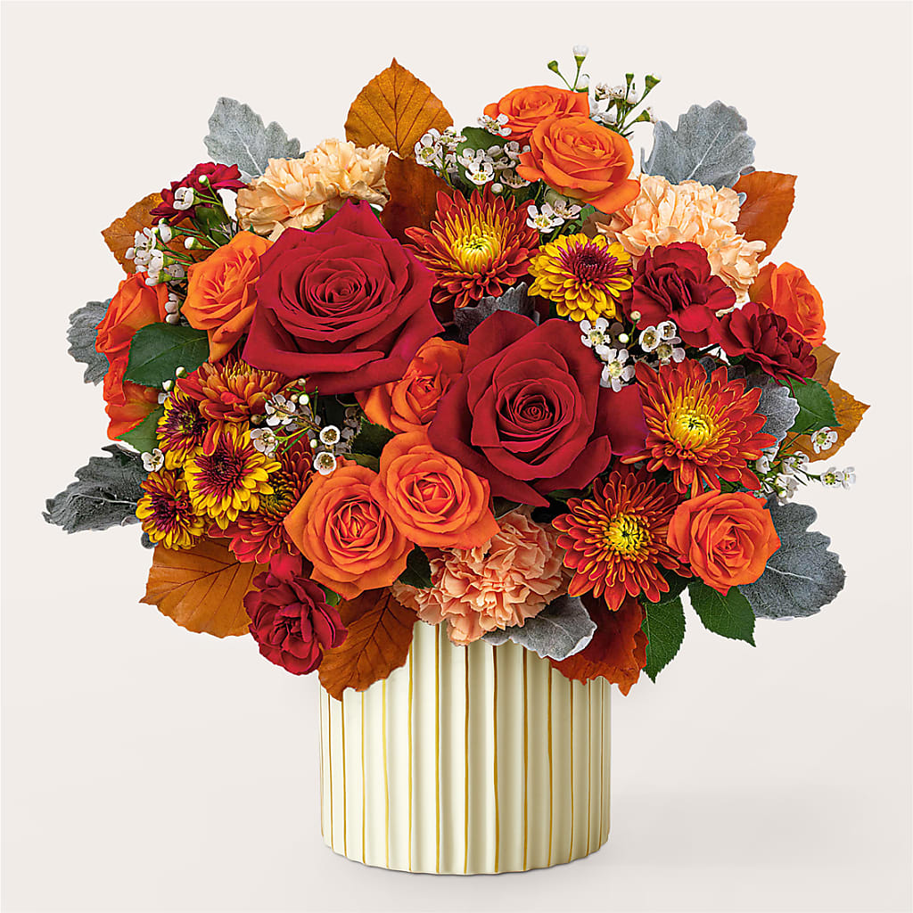 Merlot Bouquet with Ivory Vase –  West Hollywood Florist, West Hollywood CA