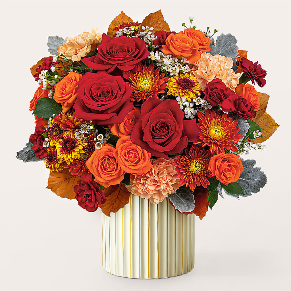 Merlot Bouquet with Ivory Vase –  West Hollywood Florist, West Hollywood CA